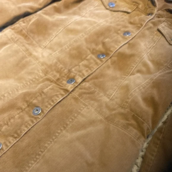 Hollister Brown Jacket with Cream Faux Fur Collar - Picture 3 of 7